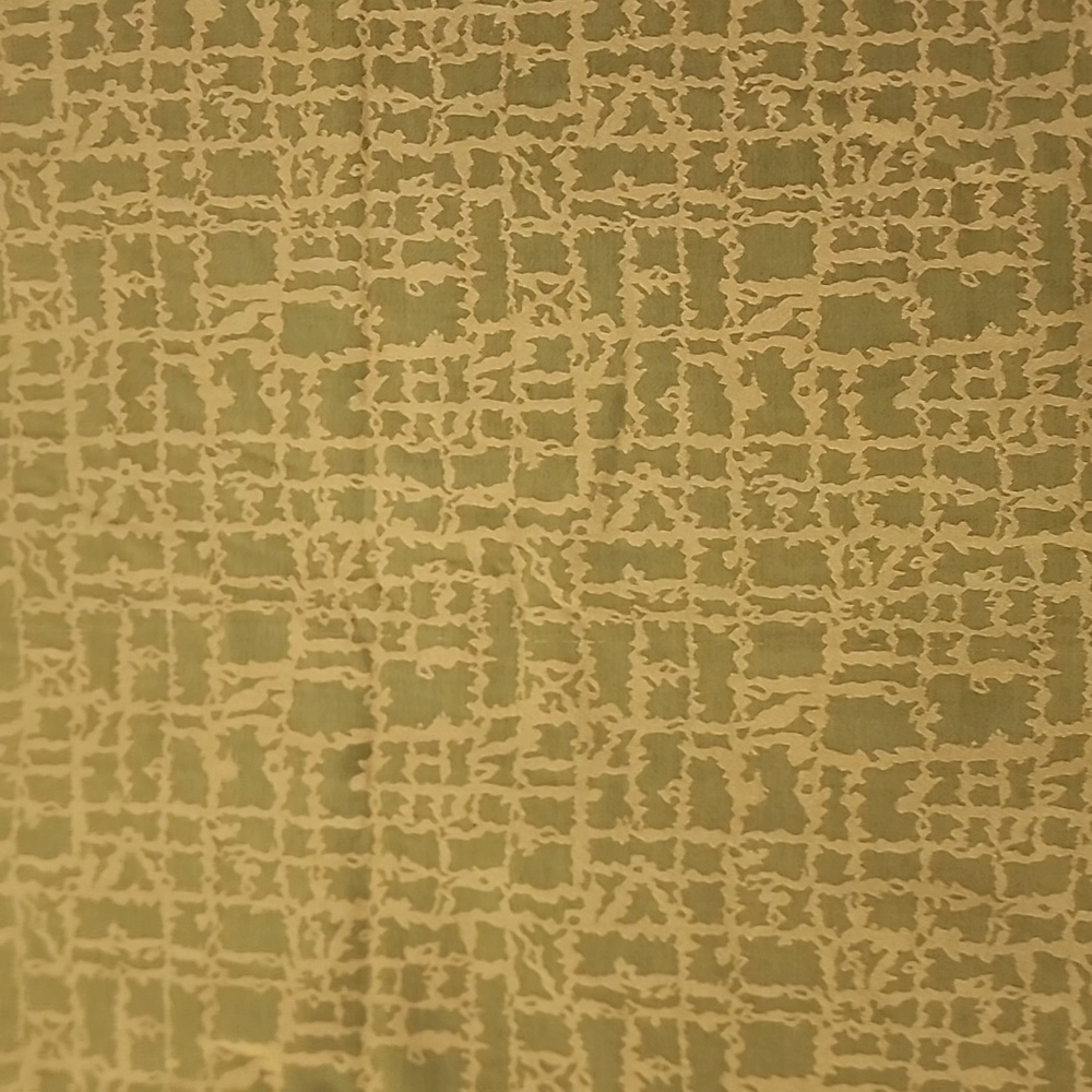 TABLECLOTH VINTAGE Thick 52" X 96" REVERE Green On Gold, Gold On Green, Easter? - Picture 2 of 4